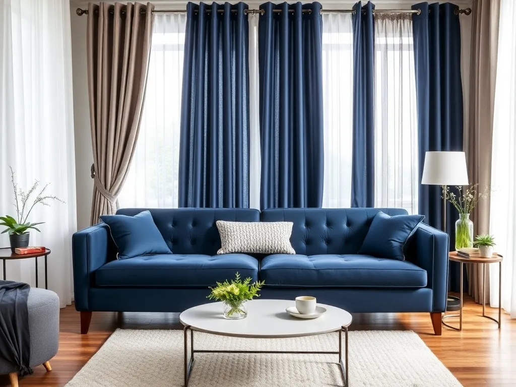 Jakie zasłony do granatowej kanapy? Oto najlepsze propozycje!